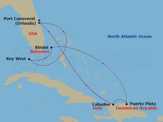 7-night Key West, Bahamas & Labadee Cruise