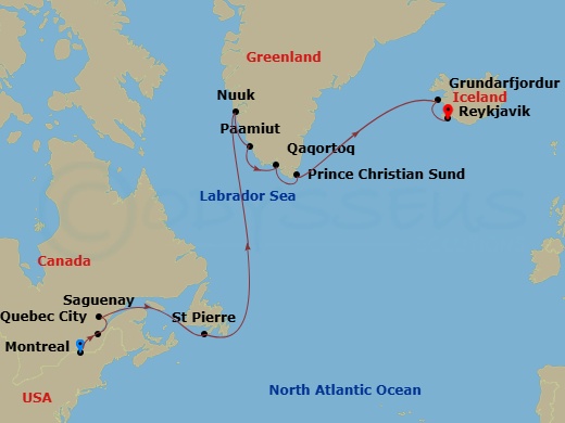 Itinerary map