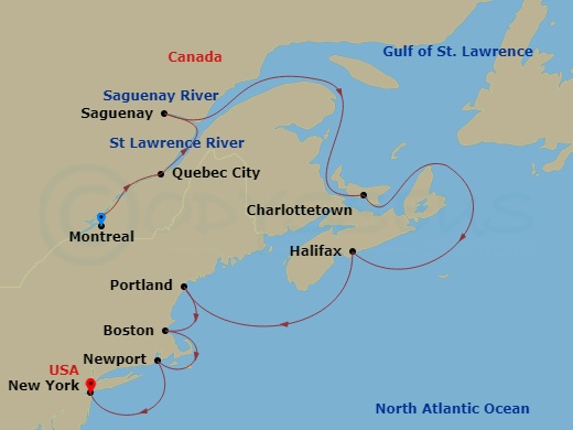 11-night New England and Canada Cruise
