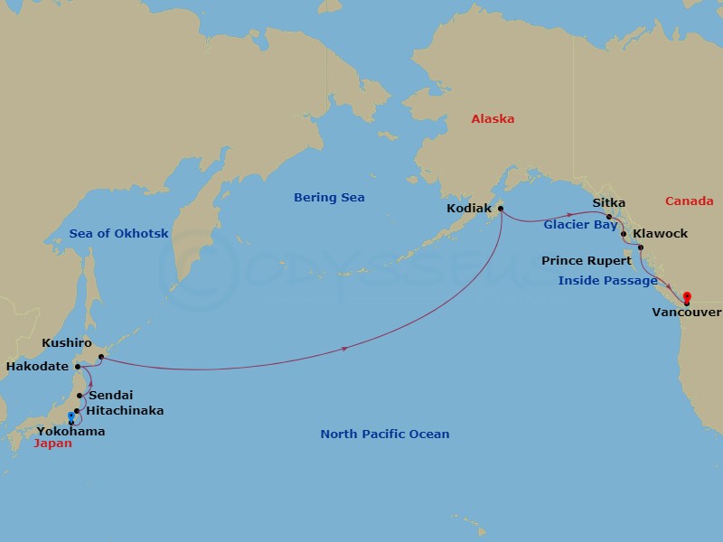 22-night World Segment Cruise: Golden Week To Glacier Bay