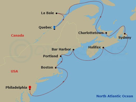 10-night Canada & New England - Philadelphia Cruise