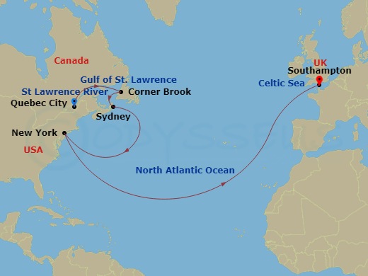 14-night Transatlantic Crossing And Canada Cruise