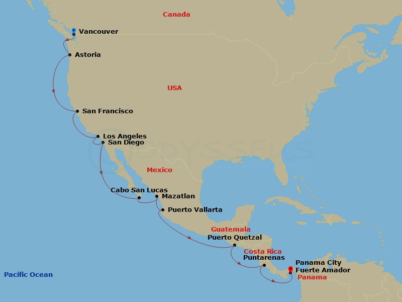 18-night An Extended Journey Tracing North America’s Pacific Shore Cruise