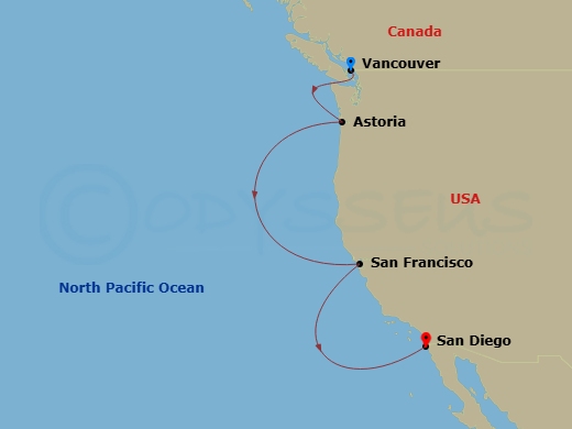 5-night Pacific Coastal Cruise