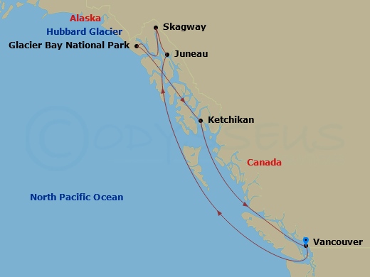 7-night Inside Passage (Roundtrip Vancouver) Cruise