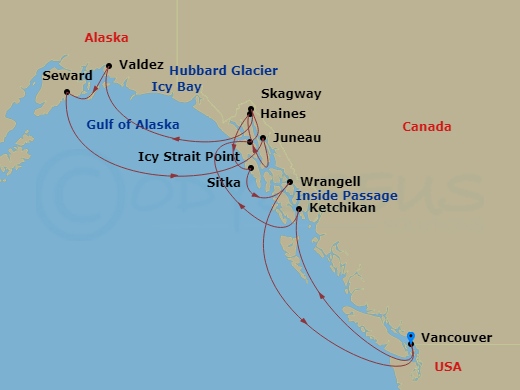 Itinerary map