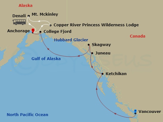 Itinerary map