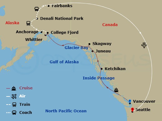 13-night Signature Denali Cruisetour R1C