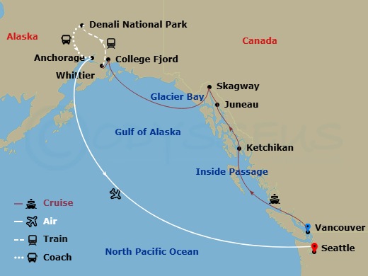 11-night Double Denali Cruisetour R6C