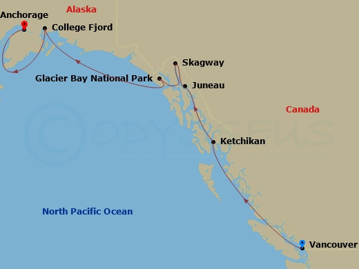 Itinerary map