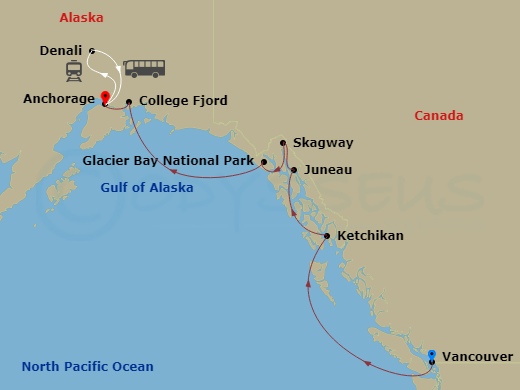 Itinerary map