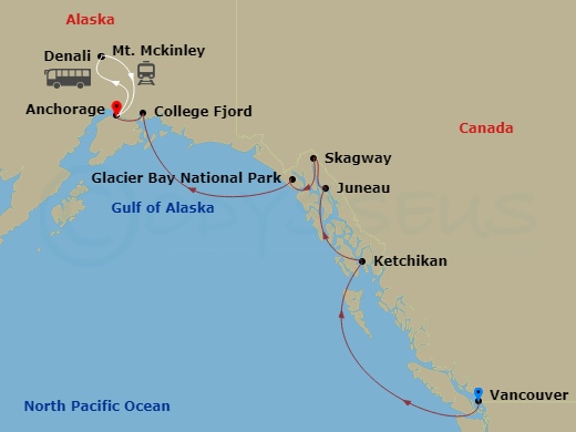 Itinerary map