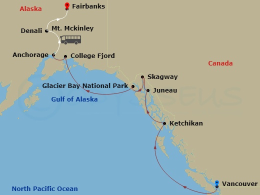 Itinerary map