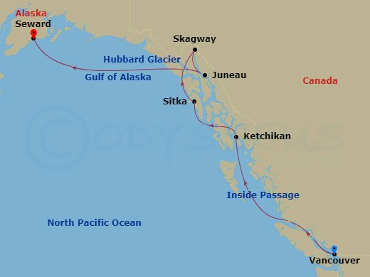 7-night Alaska Northbound: Hubbard Glacier & Skagway Cruise