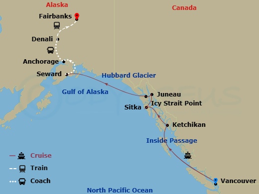 11-night Majestic Tundra Explorer Cruisetour 4A