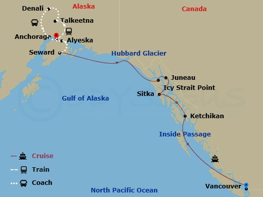 12-night Premium Alaska Mountain Medley Cruisetour #5A