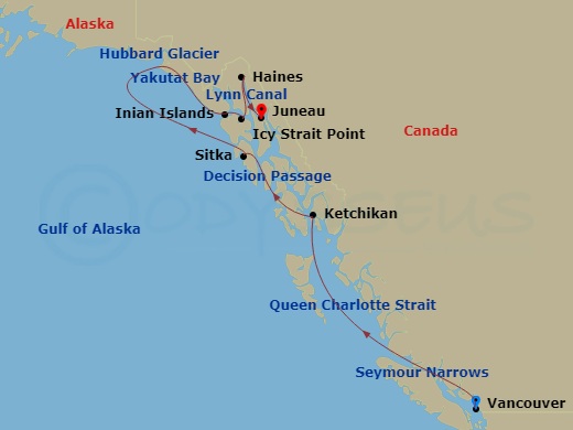 7-Day Glaciers & Alaska Inside Passage