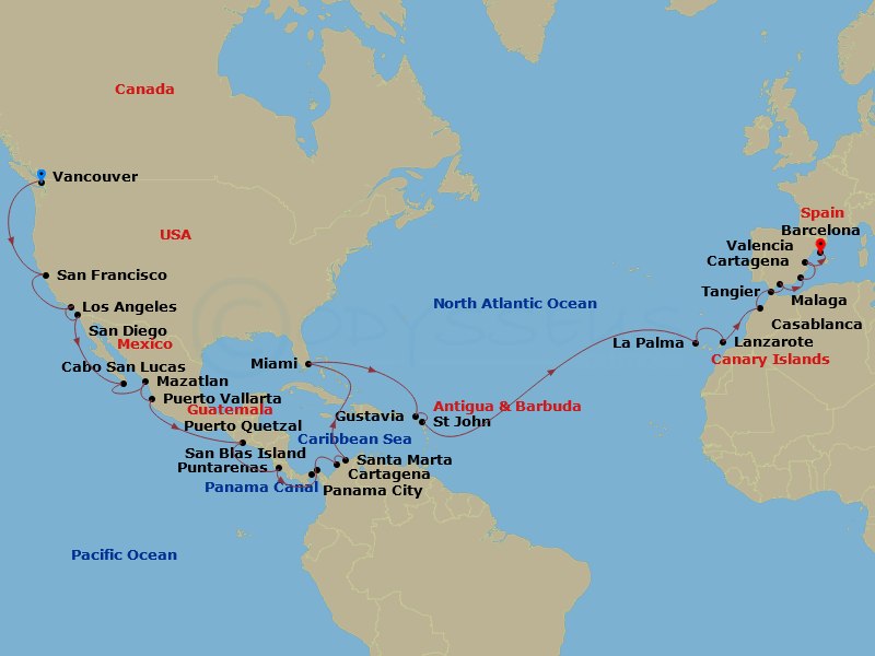 44-night A Grand Journey Connecting Continents Cruise