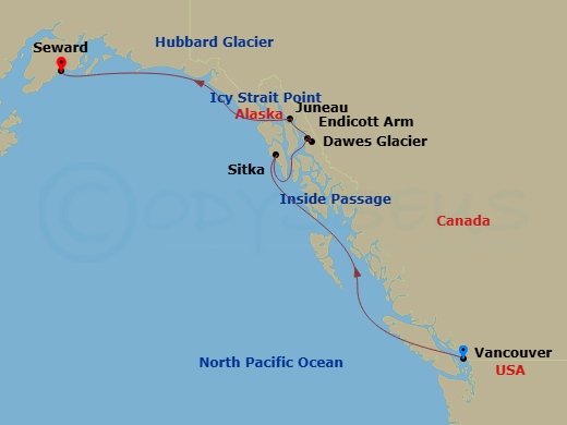 7-night Alaska Northbound Glacier Cruise