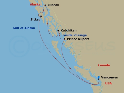 Itinerary map