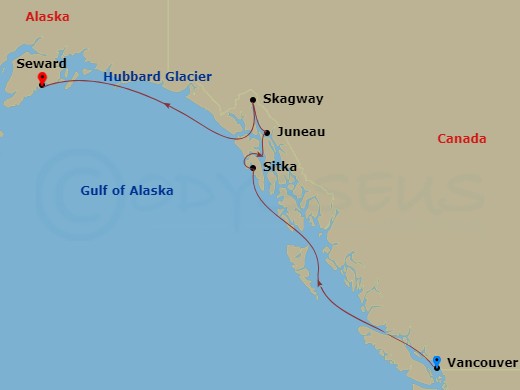 7-night Northbound Alaska & Hubbard Glacier Cruise