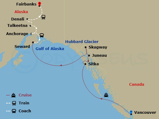 13-night Alaska Wilderness Spectacular Cruisetour #8A