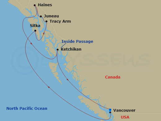 Itinerary map