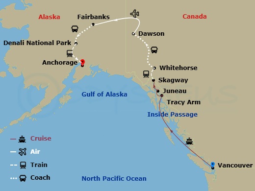 11-night Denali & Yukon Cruisetour Y4C