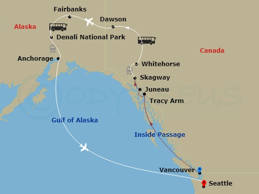 12-night Denali & Yukon Cruisetour R4C