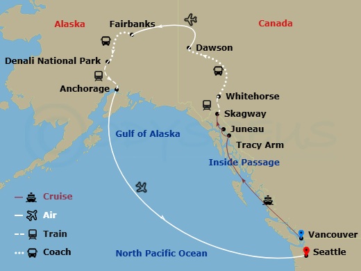 Itinerary map