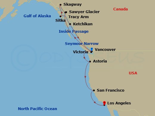 14-night Alaska & Pacific Coastal Cruise
