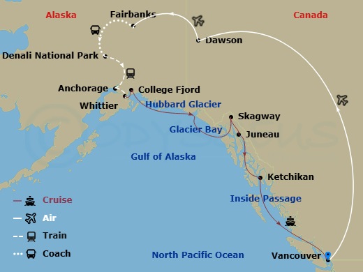 17-night Denali & Yukon Cruisetour Y1L