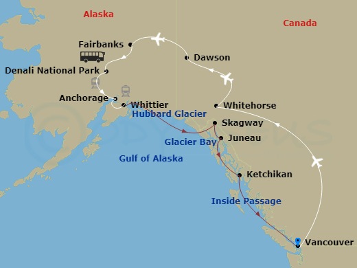 18-night Denali & Yukon Cruisetour Y1L