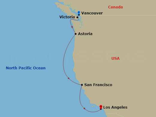 7-night Pacific Coastal Cruise