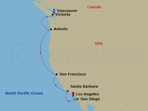 8-night Pacific Coast Explorer Cruise
