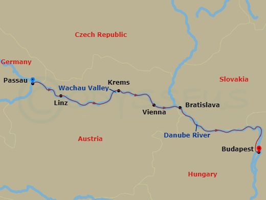 Itinerary map